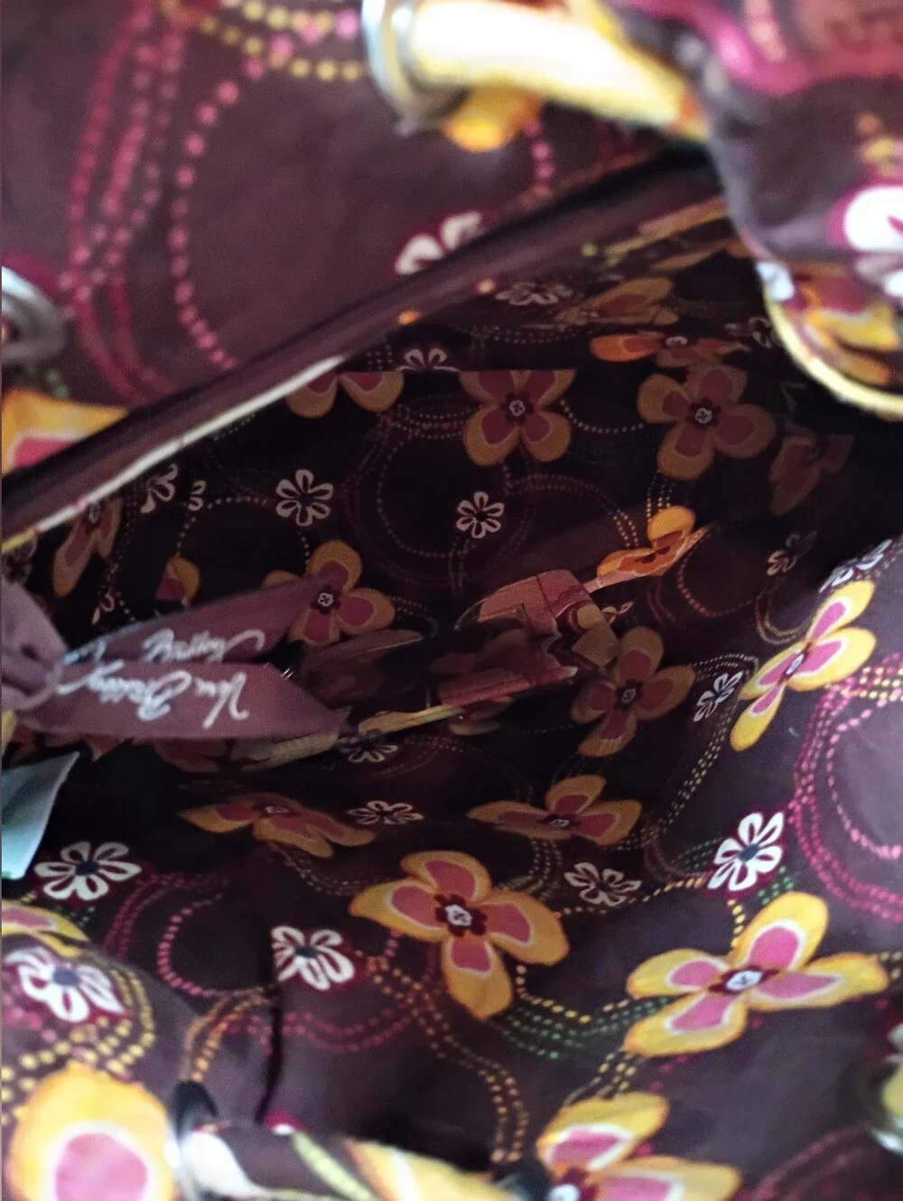 Nwt Vera Bradley Vintage Floral Buttercup Quick Draw String Bucket Handbag